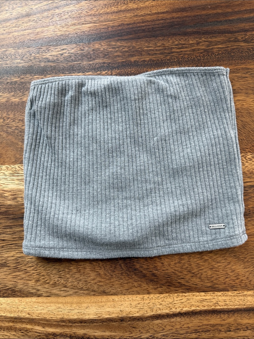 Hollister Light Gray Ribbed Tube Top